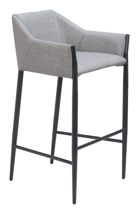 Andover Slate Gray Barstool by Zuomod at Eve Furniture
