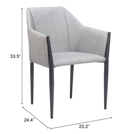 Andover Slate Gray Dining Chair (Set of 2) by Zuomod at Eve Furniture