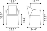 Andover Slate Gray Dining Chair (Set of 2) by Zuomod at Eve Furniture