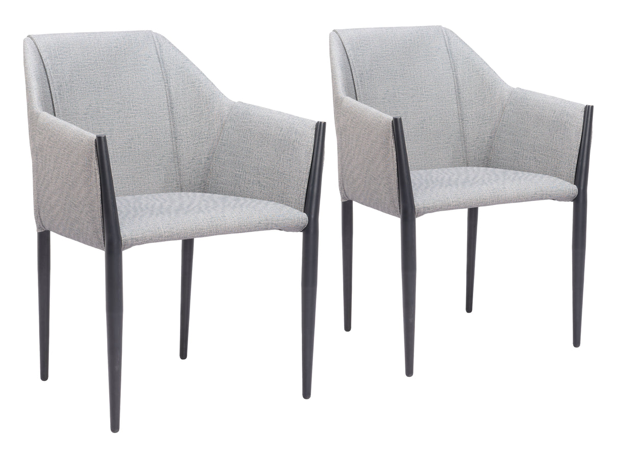 Andover Slate Gray Dining Chair (Set of 2) by Zuomod at Eve Furniture