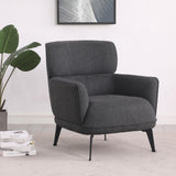 Andrea Grey Heavy Duty High Back Accent Chair