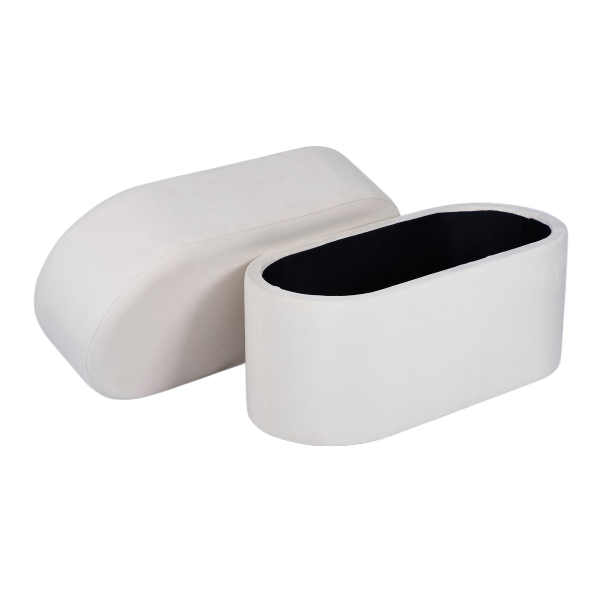 Andrea Performance Velvet Storage Bench (31"-50") by TOV Furniture at Eve Furniture