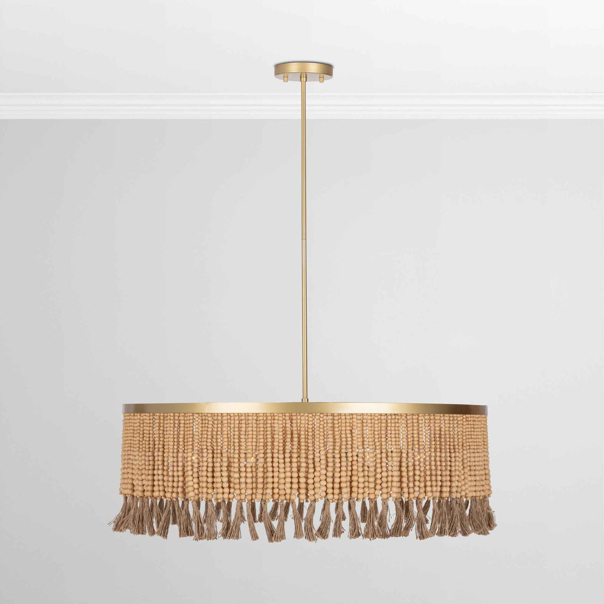 Andren Pendant Natural/Gold Pendant Lamp by Classic Home at Eve Furniture