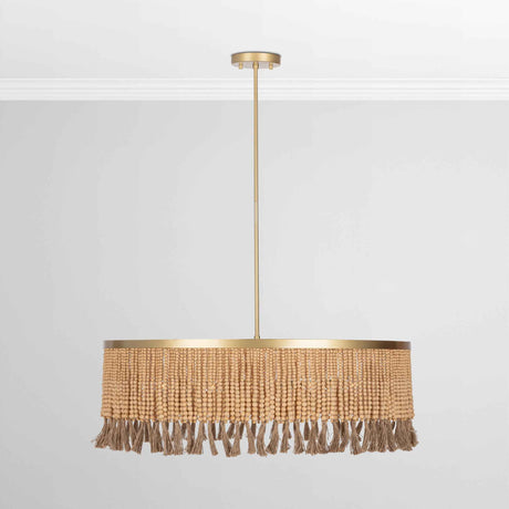 Andren Pendant Natural/Gold Pendant Lamp by Classic Home at Eve Furniture