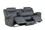 Andres 3-Piece Gray Leather Living Room Set by Happy Homes at Eve Furniture