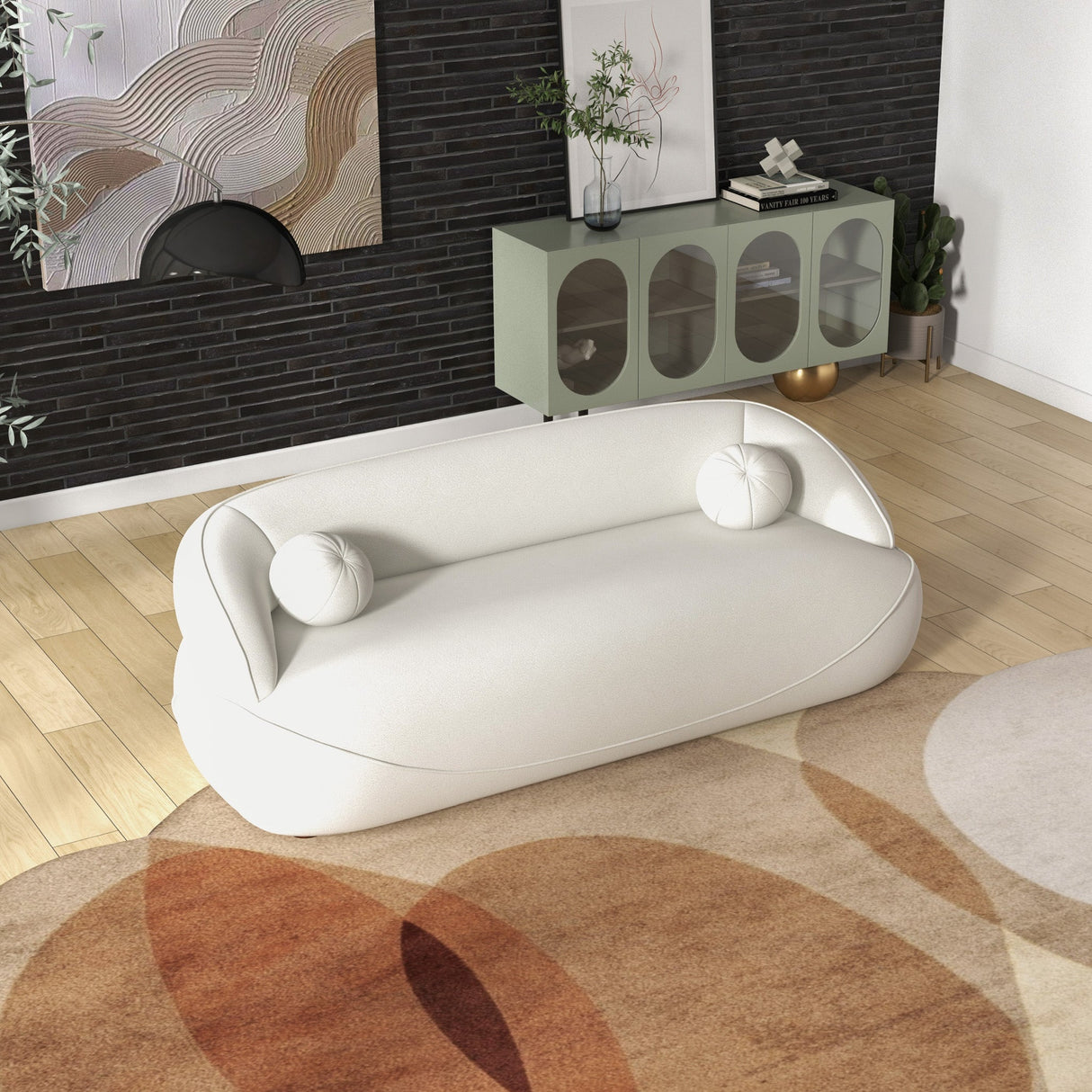 Andrew Beige Boucle Sofa by Ashcroft Furniture at Eve Furniture