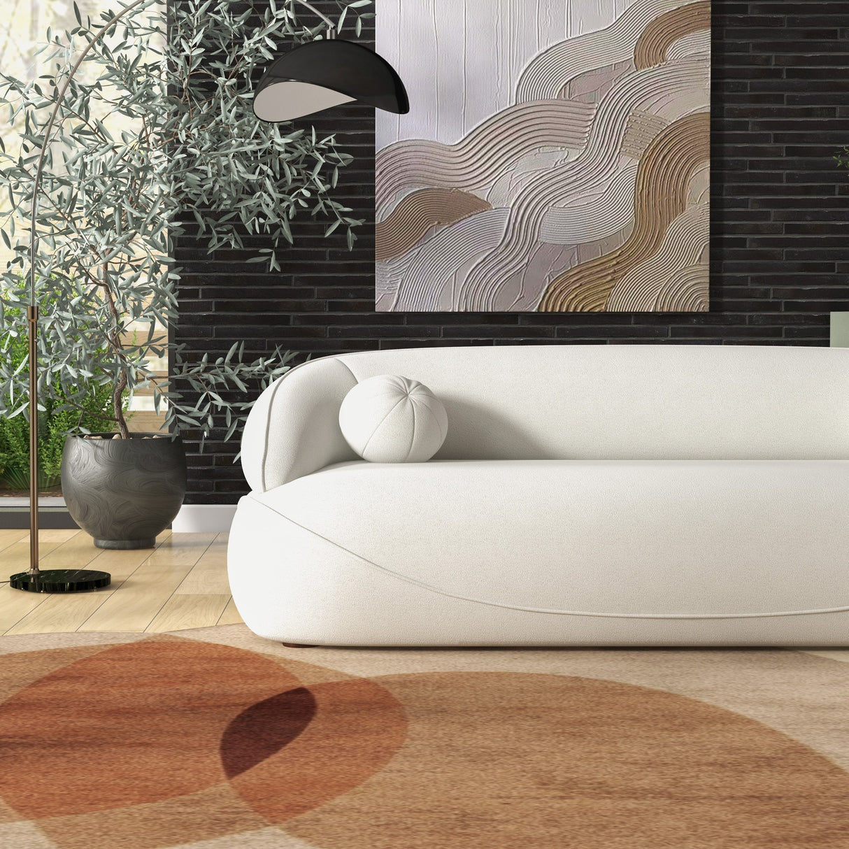 Brody Beige Boucle Sofa