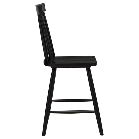 Andrews Black Windsor Counter Height Dining Side Chair (Set of 2) by Coaster at Eve Furniture