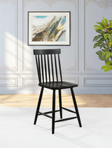 Andrews Black Windsor Counter Height Dining Side Chair (Set of 2) by Coaster at Eve Furniture