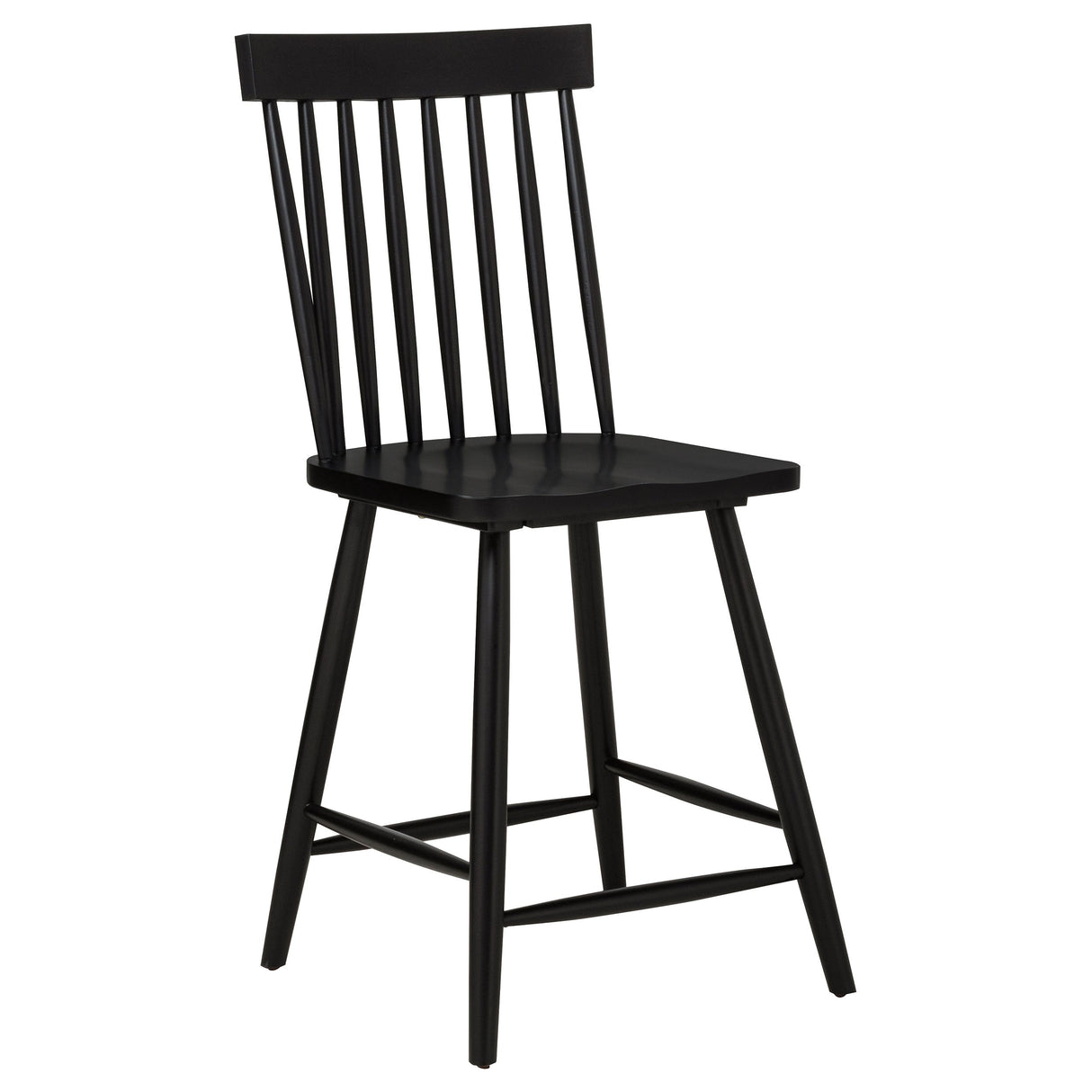 Andrews Black Windsor Counter Height Dining Side Chair (Set of 2) by Coaster at Eve Furniture