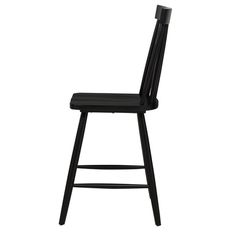 Andrews Black Windsor Counter Height Dining Side Chair (Set of 2) by Coaster at Eve Furniture