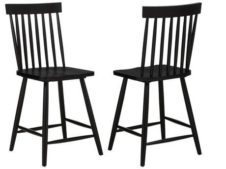 Andrews Black Windsor Counter Height Dining Side Chair (Set of 2) by Coaster at Eve Furniture
