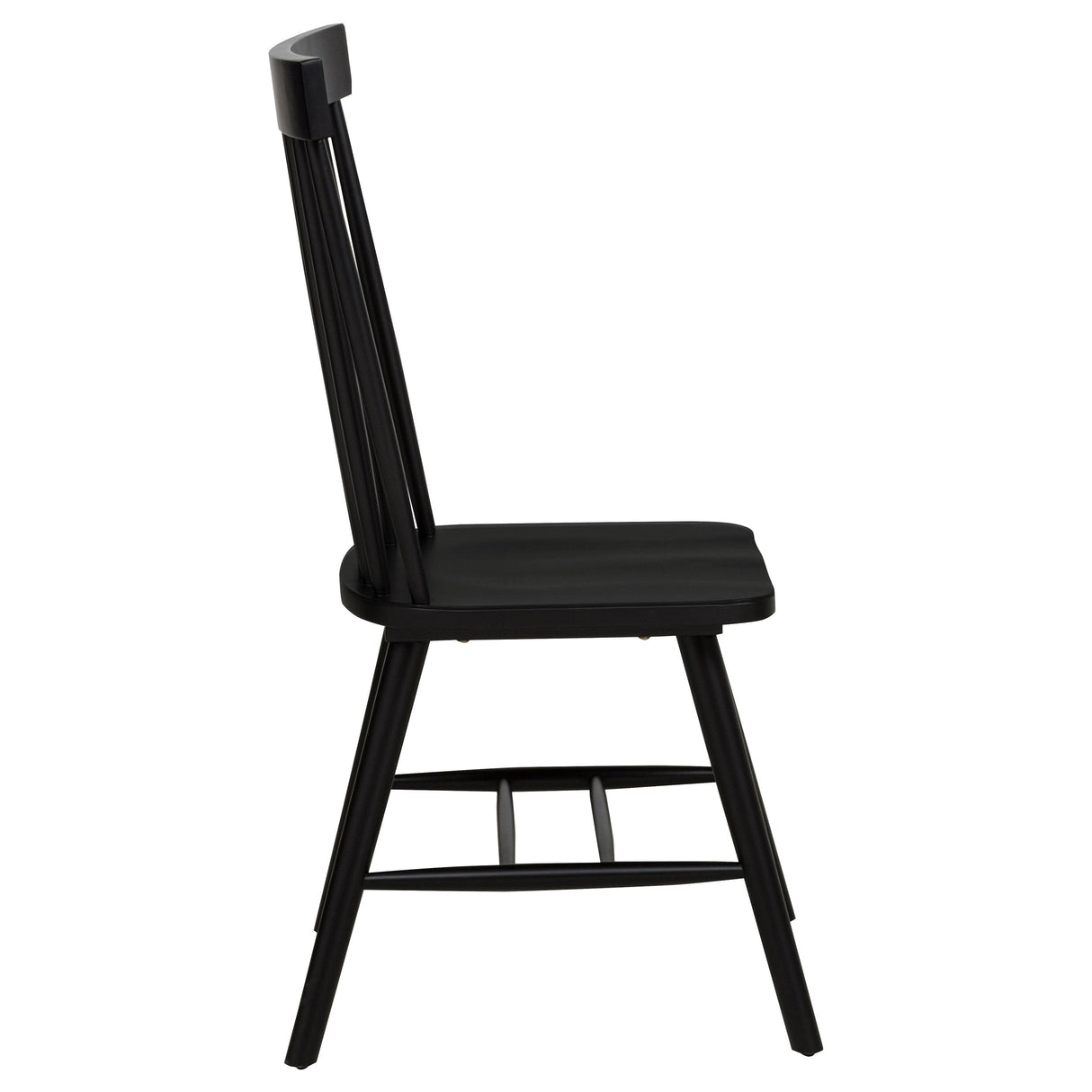 Andrews Black Windsor Spindle Back Dining Side Chair (Set of 2) by Coaster at Eve Furniture
