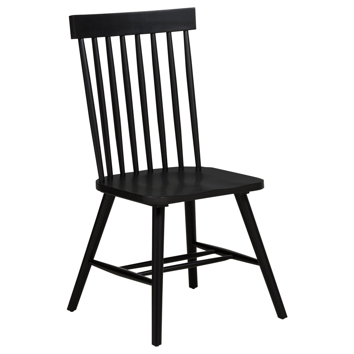 Andrews Black Windsor Spindle Back Dining Side Chair (Set of 2) by Coaster at Eve Furniture