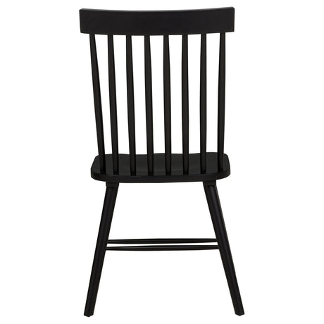 Andrews Black Windsor Spindle Back Dining Side Chair (Set of 2) by Coaster at Eve Furniture