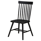 Andrews Black Windsor Spindle Back Dining Side Chair (Set of 2) by Coaster at Eve Furniture
