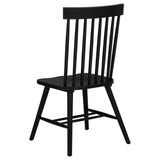 Andrews Black Windsor Spindle Back Dining Side Chair (Set of 2) by Coaster at Eve Furniture