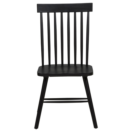 Andrews Black Windsor Spindle Back Dining Side Chair (Set of 2) by Coaster at Eve Furniture