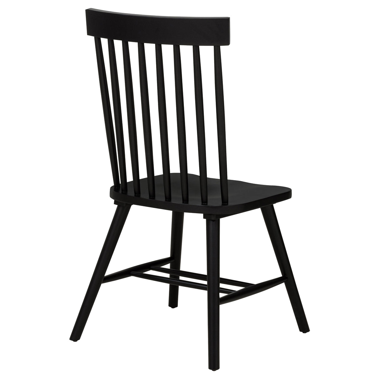 Andrews Black Windsor Spindle Back Dining Side Chair (Set of 2) by Coaster at Eve Furniture