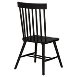 Andrews Black Windsor Spindle Back Dining Side Chair (Set of 2) by Coaster at Eve Furniture