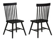 Andrews Black Windsor Spindle Back Dining Side Chair (Set of 2) by Coaster at Eve Furniture
