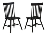 Andrews Black Windsor Spindle Back Dining Side Chair (Set of 2) by Coaster at Eve Furniture