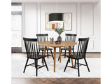 Andrews Black/Light Ash 5-piece Round Dining Table Set by Coaster at Eve Furniture