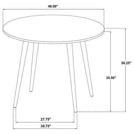 Andrews Light Ash 48-inch Round Counter Height Dining Table by Coaster at Eve Furniture