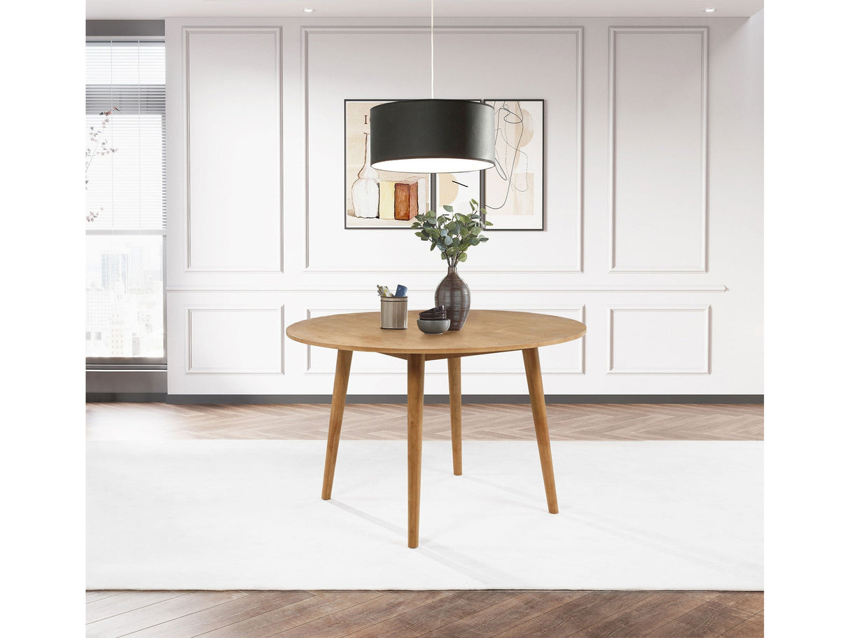 Andrews Light Ash 48-inch Round Wood Dining Room Table by Coaster at Eve Furniture