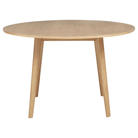 Andrews Light Ash 48-inch Round Wood Dining Room Table by Coaster at Eve Furniture