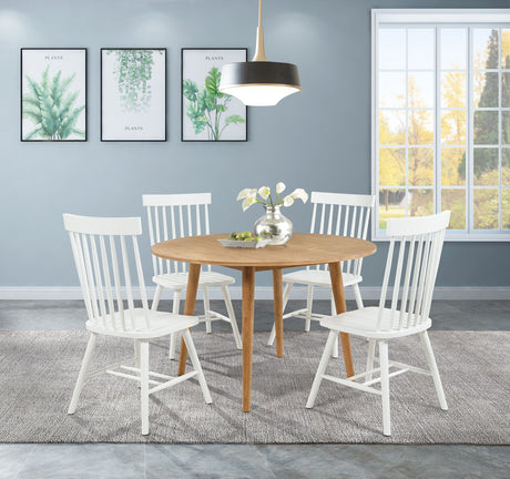 Andrews Light Ash 48-inch Round Wood Dining Room Table by Coaster at Eve Furniture