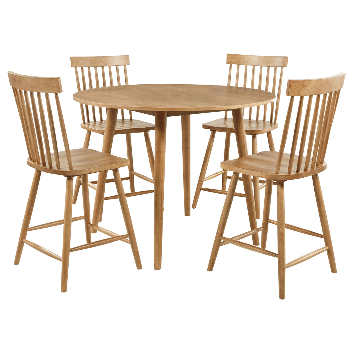 Andrews Light Ash 5-piece Round Counter Height Dining Set by Coaster at Eve Furniture
