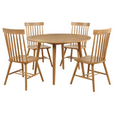 Andrews Light Ash 5-piece Round Wood Dining Room Table Set by Coaster at Eve Furniture