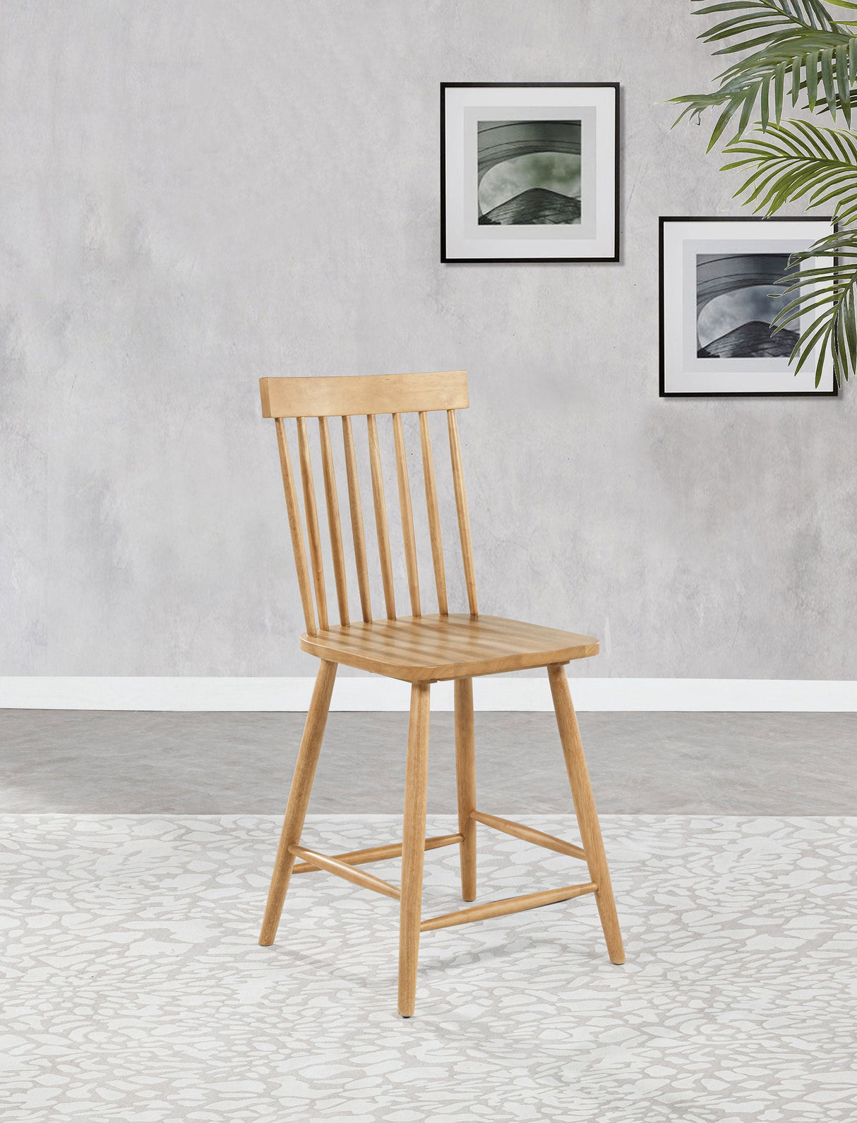 Andrews Light Ash Windsor Counter Height Dining Side Chair (Set of 2) by Coaster at Eve Furniture