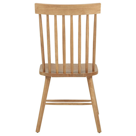 Andrews Light Ash Windsor Spindle Back Dining Side Chair (Set of 2) by Coaster at Eve Furniture