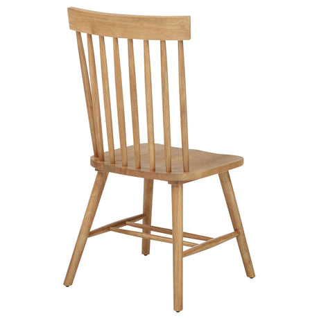 Andrews Light Ash Windsor Spindle Back Dining Side Chair (Set of 2) by Coaster at Eve Furniture