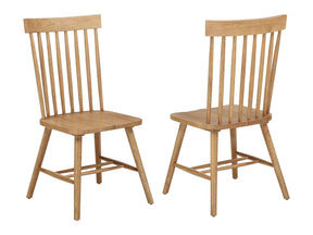 Andrews Light Ash Windsor Spindle Back Dining Side Chair (Set of 2) by Coaster at Eve Furniture