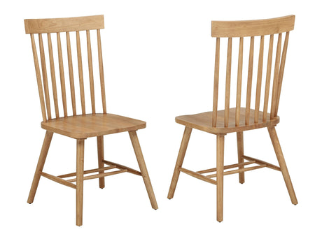 Andrews Light Ash Windsor Spindle Back Dining Side Chair (Set of 2) by Coaster at Eve Furniture