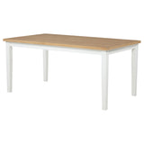 Andrews Light Ash/White 66-inch Rectangular Dining Table by Coaster at Eve Furniture