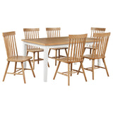 Andrews Light Ash/White 7-piece Rectangular Dining Set by Coaster at Eve Furniture