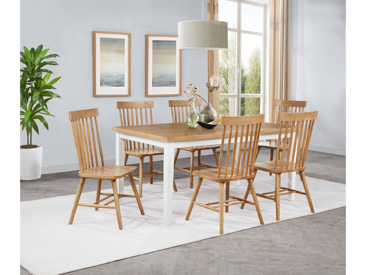 Andrews Light Ash/White 7-piece Rectangular Dining Set by Coaster at Eve Furniture