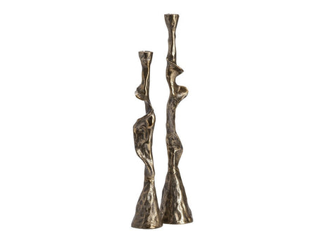 Andrews Silver Twisted Taper Candlesticks by Crestview at Eve Furniture