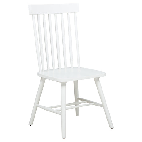Andrews White Windsor Spindle Back Dining Side Chair (Set of 2) by Coaster at Eve Furniture