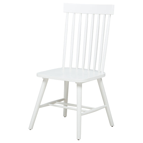 Andrews White Windsor Spindle Back Dining Side Chair (Set of 2) by Coaster at Eve Furniture