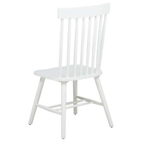 Andrews White Windsor Spindle Back Dining Side Chair (Set of 2) by Coaster at Eve Furniture