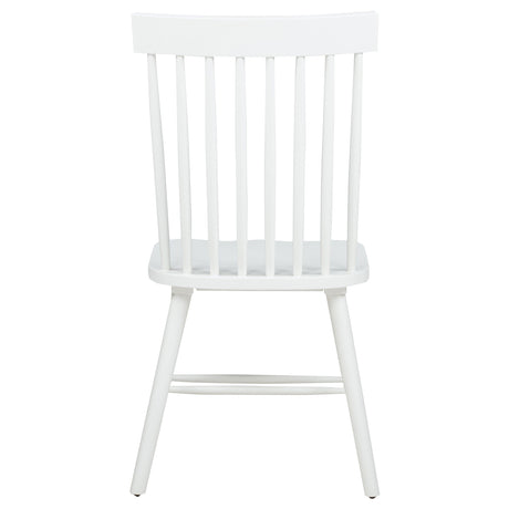 Andrews White Windsor Spindle Back Dining Side Chair (Set of 2) by Coaster at Eve Furniture