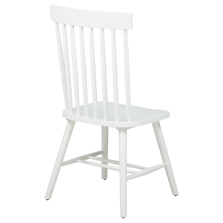 Andrews White Windsor Spindle Back Dining Side Chair (Set of 2) by Coaster at Eve Furniture