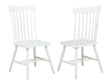 Andrews White Windsor Spindle Back Dining Side Chair (Set of 2) by Coaster at Eve Furniture