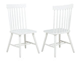 Andrews White Windsor Spindle Back Dining Side Chair (Set of 2) by Coaster at Eve Furniture