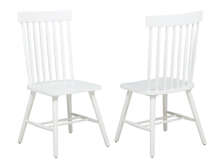 Andrews White Windsor Spindle Back Dining Side Chair (Set of 2) by Coaster at Eve Furniture